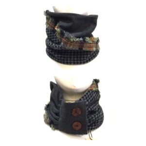 Slouchy Snood Grey Check