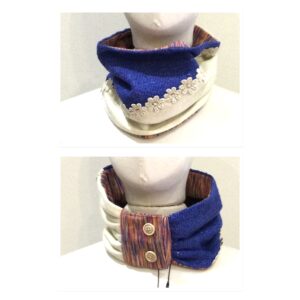 Slouchy Snood Blue / Gold