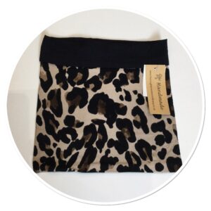 Reversible Snood Black Leopard