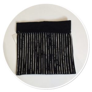 Reversible Snood Black Broken Stripe
