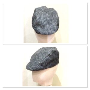 Kids Flat Cap Black Zig Zag