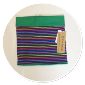 Reversible Snood Green Stripe