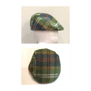 Kids Flat Cap Broad Green Check