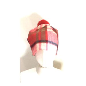 Pom Pom Beanie Red Checks