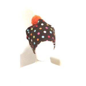 Pom Pom Beanie Brown Spots