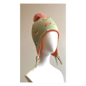 Festival Beanie Orange Dinos