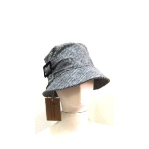 Trilby With Side Buckle Black Zigzag