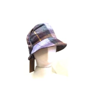 Trilby With Side Buckle Lilac Check