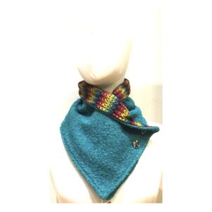 Wool Neckwarmer Jade Zigzags