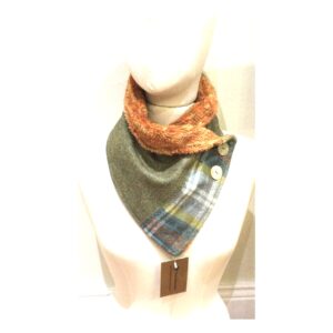 Wool Neckwarmer Rust /Olive