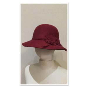Felt Brimmed Hat Wine