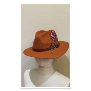 Felt Fedora Rust with Applique