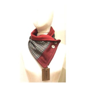 Wool Neckwarmer Ruby/Teal