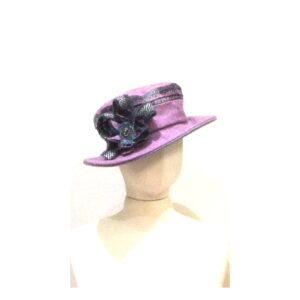 Jenny Brimmed Hat Lilac Marl with Flower